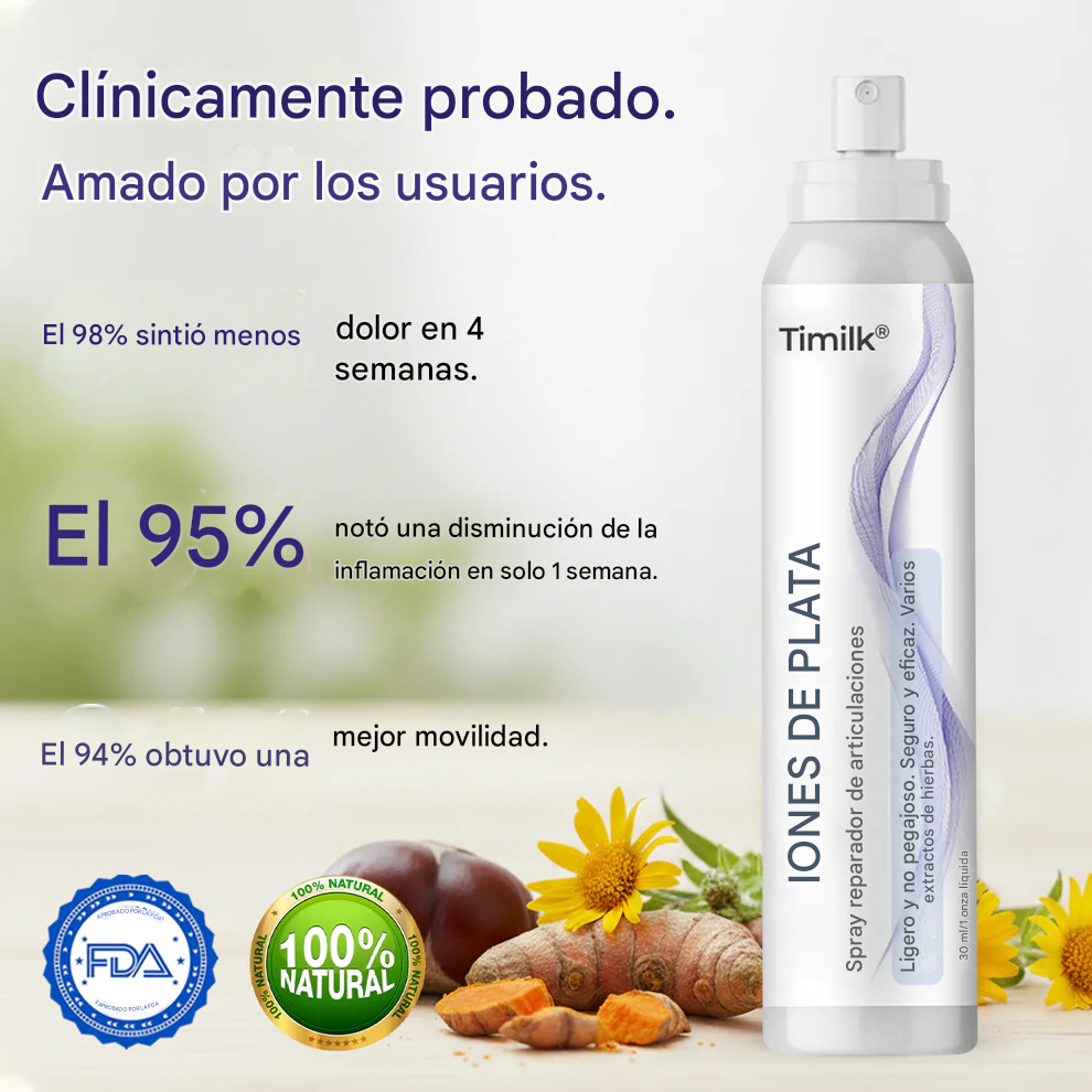 Spray reparador de articulaciones con iones de plata Timilk®