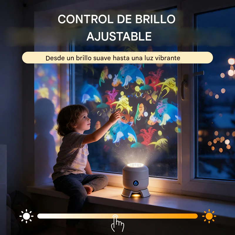 ✨Lámpara proyector LED giratoria – Efecto galaxia 🌌🛌