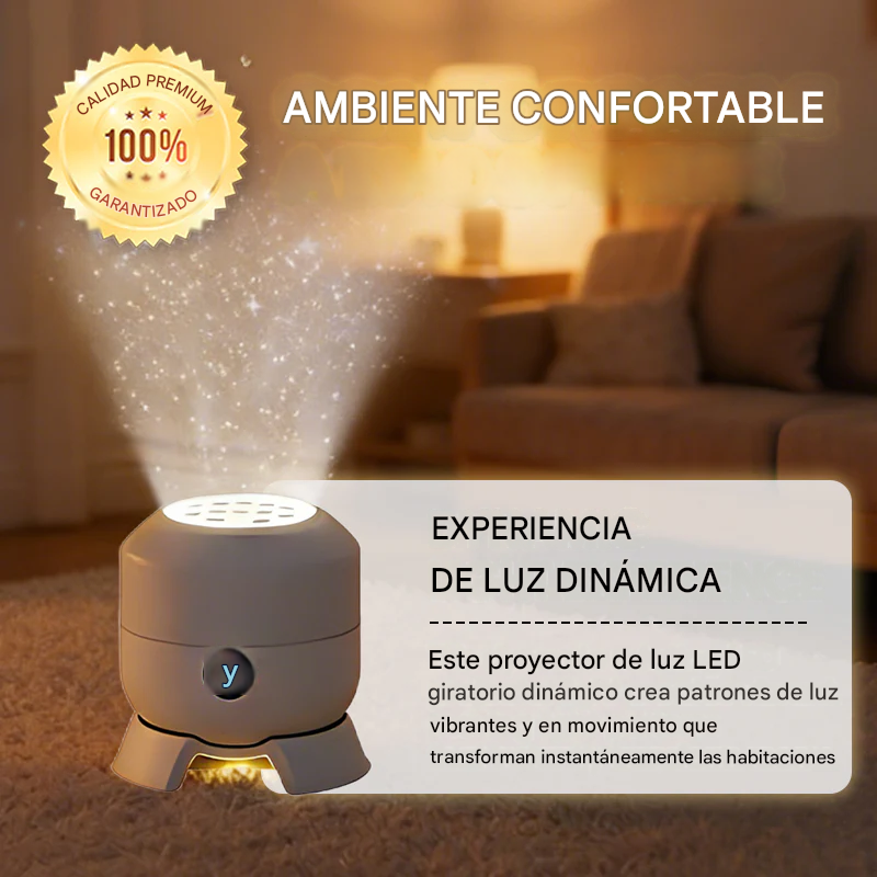 ✨Lámpara proyector LED giratoria – Efecto galaxia 🌌🛌