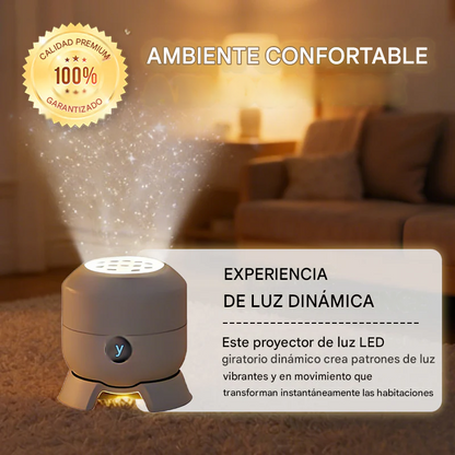 ✨Lámpara proyector LED giratoria – Efecto galaxia 🌌🛌