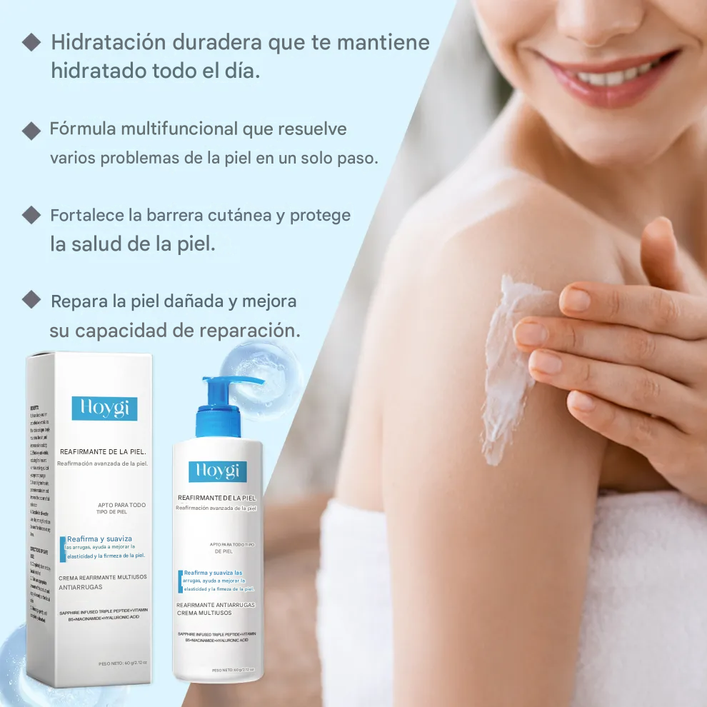 Crema reafirmante para la piel Hoygi: Ilumina, refina y reafirma la piel 💧