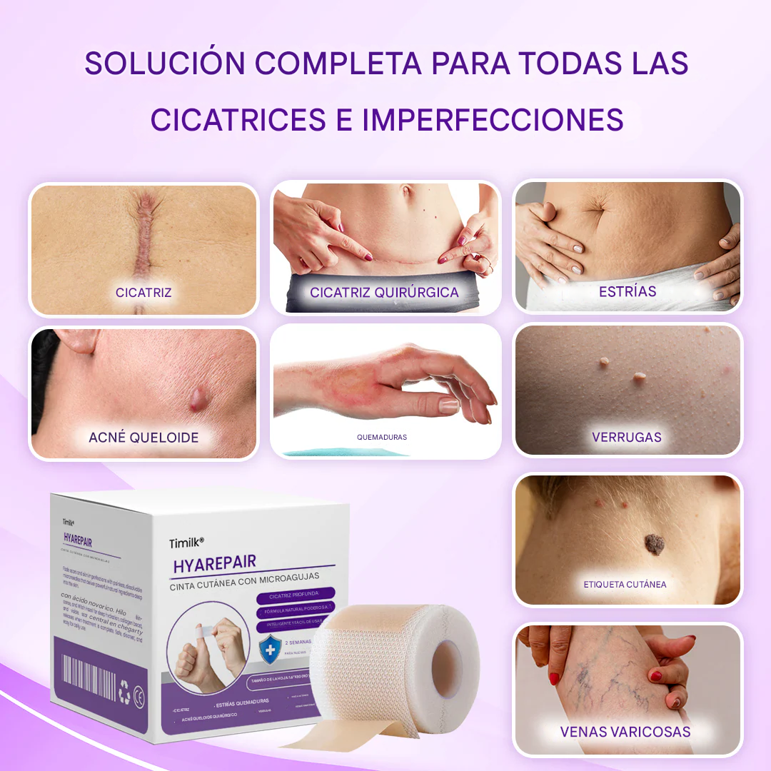 Cinta cutánea con microagujas