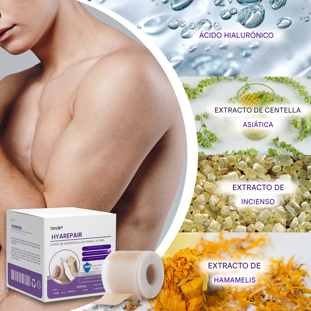 Cinta cutánea con microagujas