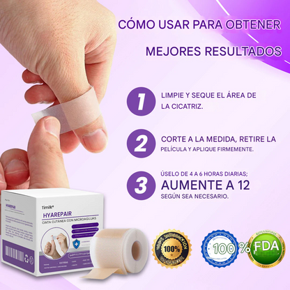 Cinta cutánea con microagujas