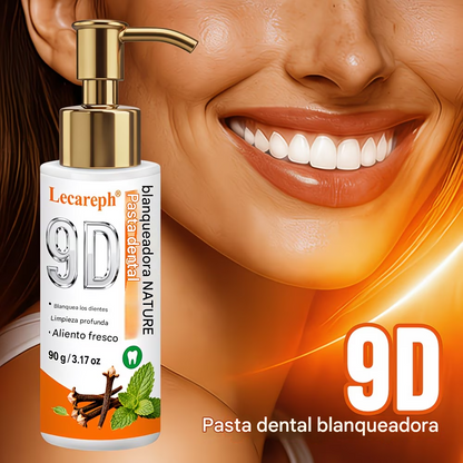 Pasta dental herbal con clavo y menta, sin flúor añadido, promueve un aliento fresco y favorece la salud del esmalte y las encías.