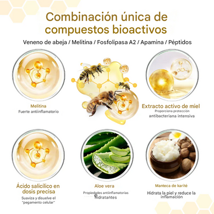 Crema reparadora para la piel PsoriaSoothe con veneno de abeja