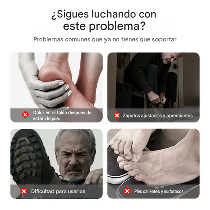 Zapatillas ortopédicas sin cordones para hombre, transpirables y cómodas con plantillas de espuma viscoelástica.