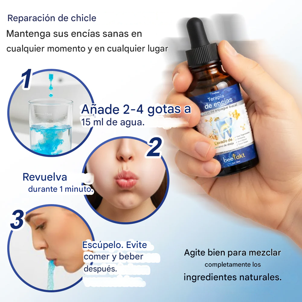 Enjuague bucal con gotas para el tratamiento dental - BeeTakt Bee Venom