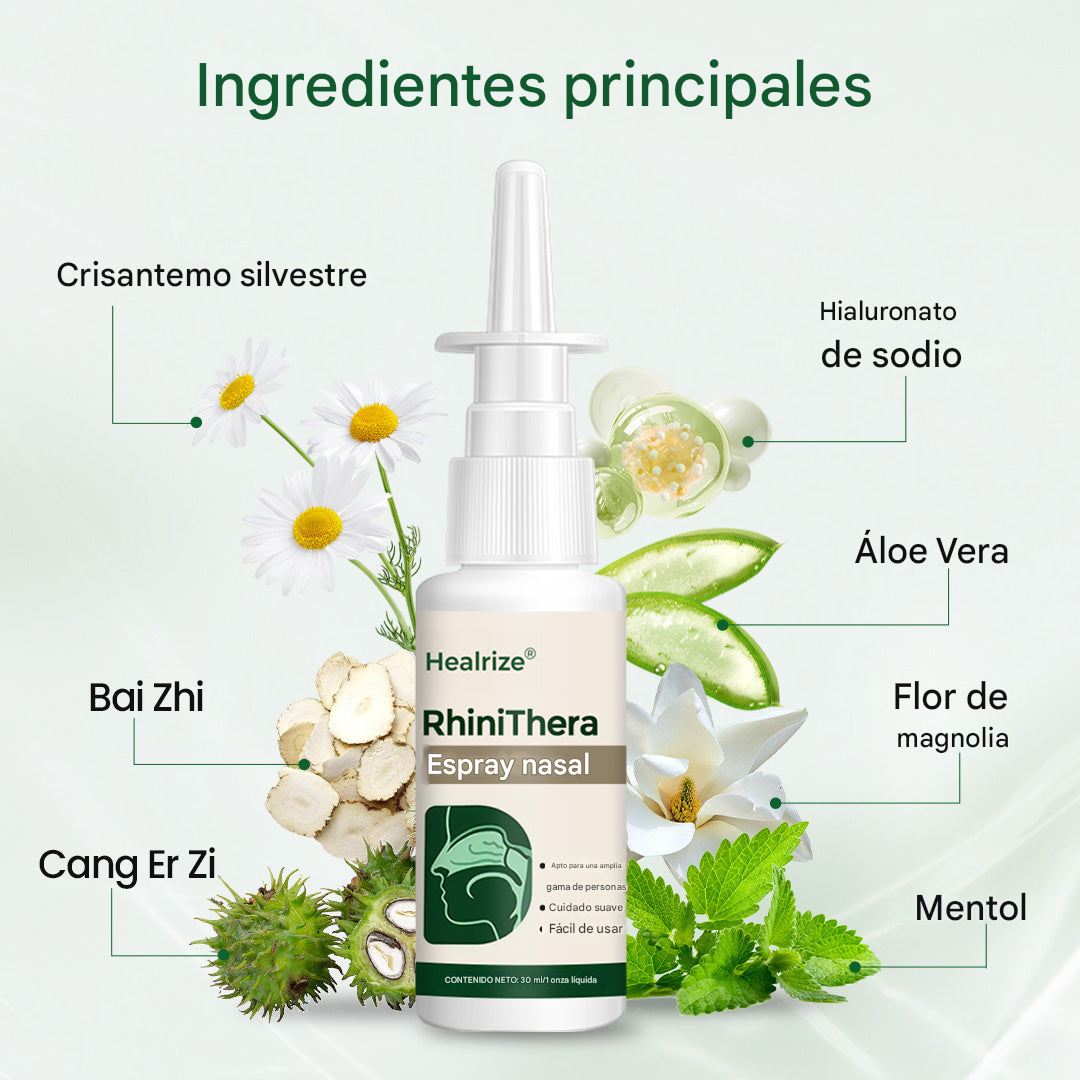 Healrize® BioActive Herbal Sinus Mist - Spray para aliviar la sinusitis y la fiebre del heno