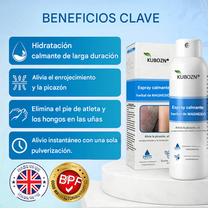 Kubozn® Magnesium Herbal Psoriasis Spray Alivia la psoriasis y el eczema