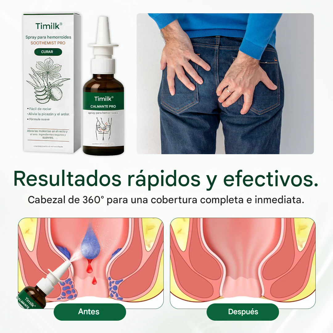 Timilk® SootheMist PRO Spray para hemorroides