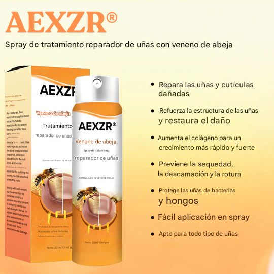 AEXZR® Spray de tratamiento reparador de uñas con veneno de abeja