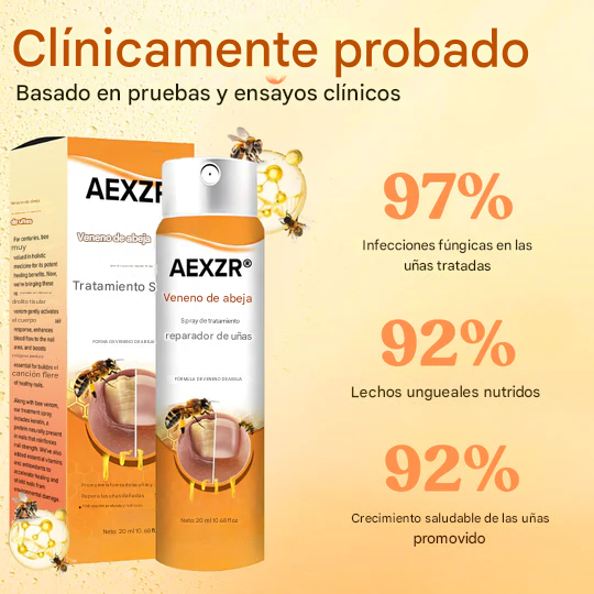 AEXZR® Spray de tratamiento reparador de uñas con veneno de abeja