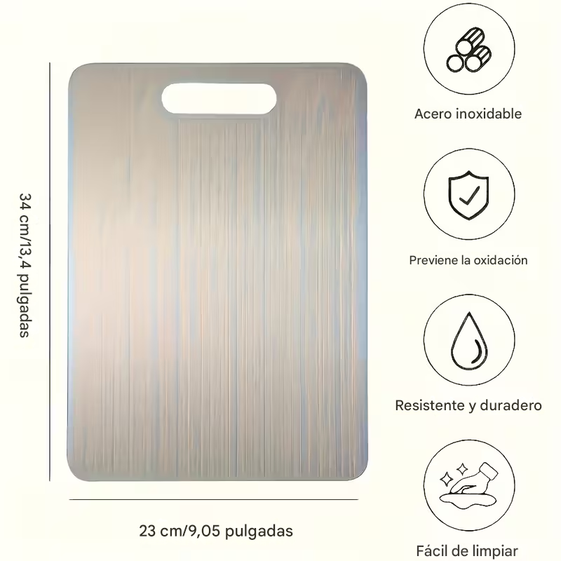 Tabla De Cortar Premium De Acero Inoxidable