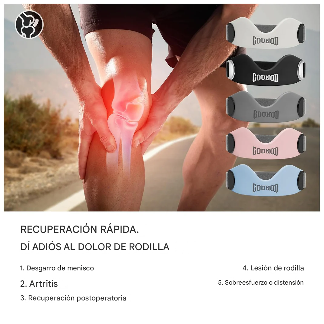 Correa de soporte rotuliano para el dolor de rodilla y la tendinitis (incluye 2 correas)