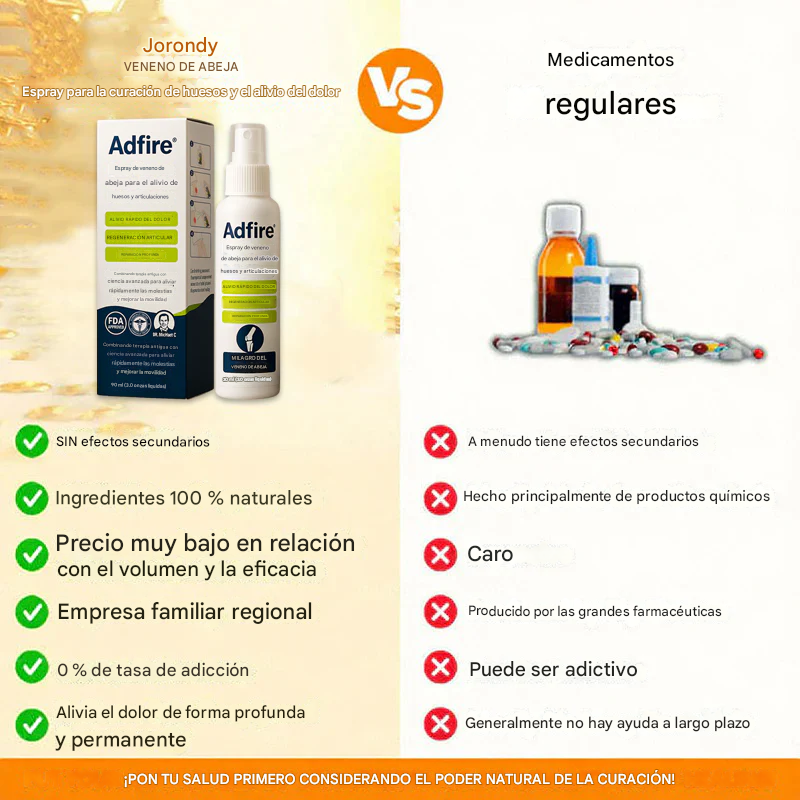 ADFIRE® Espray para la curación de huesos con veneno de abeja para aliviar el dolor