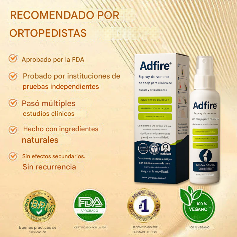 ADFIRE® Espray para la curación de huesos con veneno de abeja para aliviar el dolor