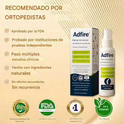 ADFIRE® Espray para la curación de huesos con veneno de abeja para aliviar el dolor